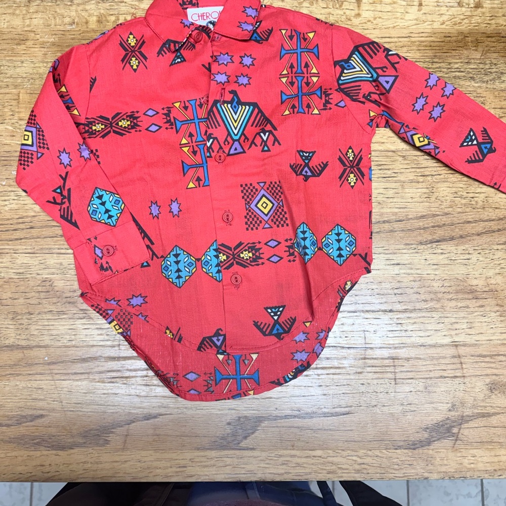 Cherokee vintage red cowboy shirt
